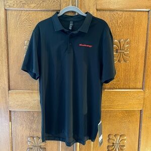 🆕NWT Men’s Lululemon Black Evolution Polo, with promotional logo (large)